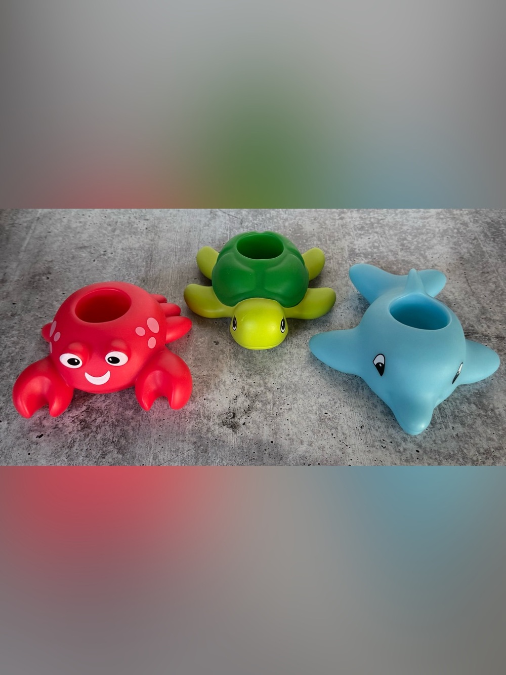 Lakeshore Learning & Play Floating Friends Bath Dolphin Crab Turtle